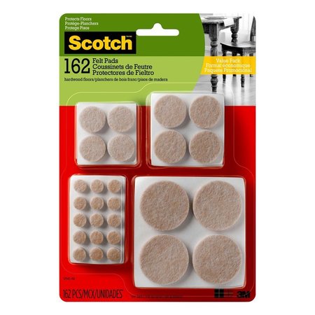 SCOTCH Felt Pads Ast Bge 162Pk SP845-NA